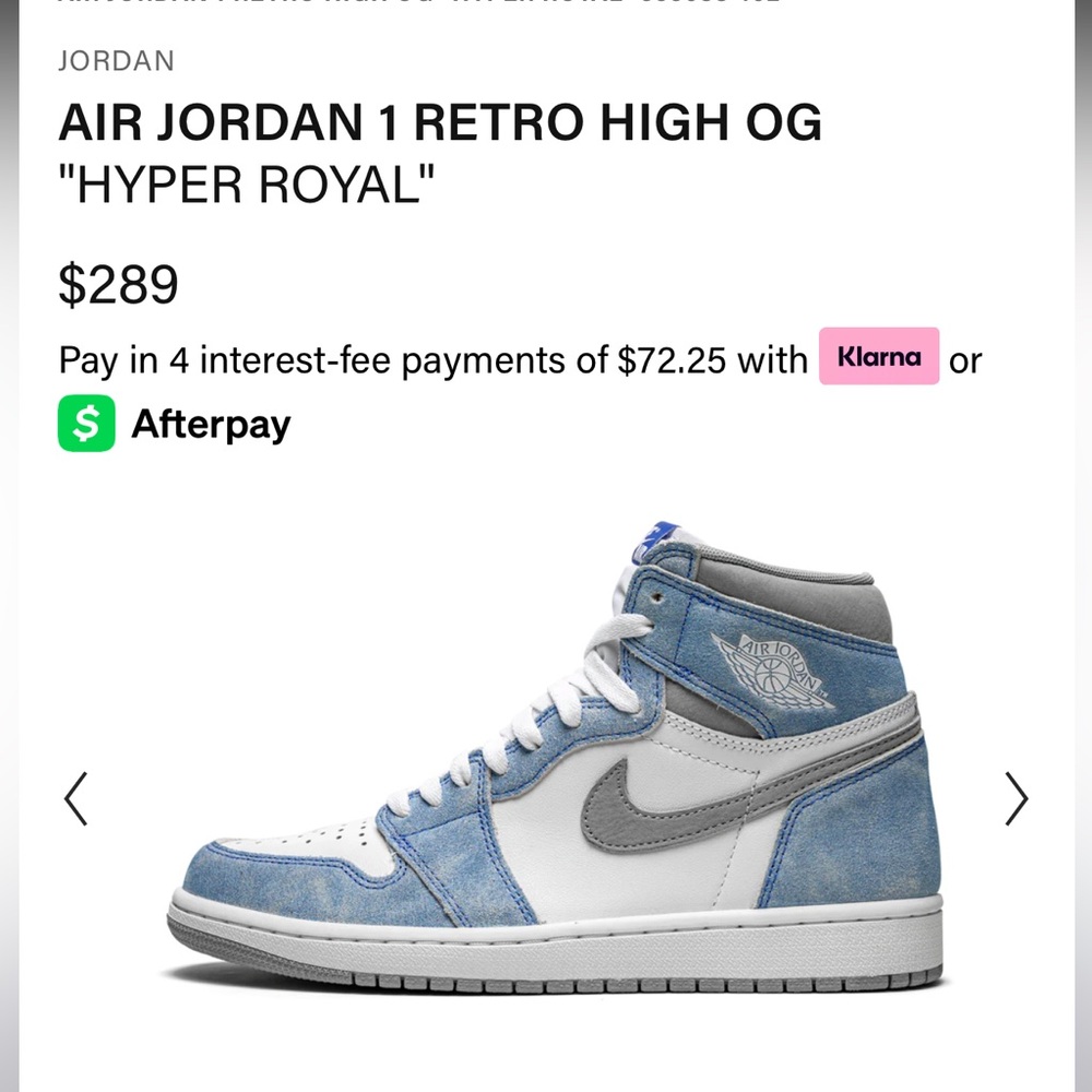 Nike Air Jordan 1 Retro High OG White/Blue/Gray